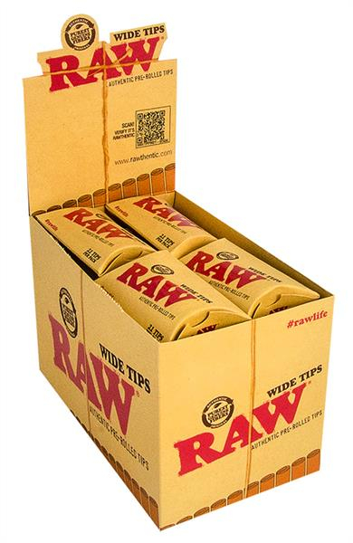 RAW WIDE PREROLLED ø 8mm Filtertips (1 Box) von RAW — online kaufen bei Only Bubatz