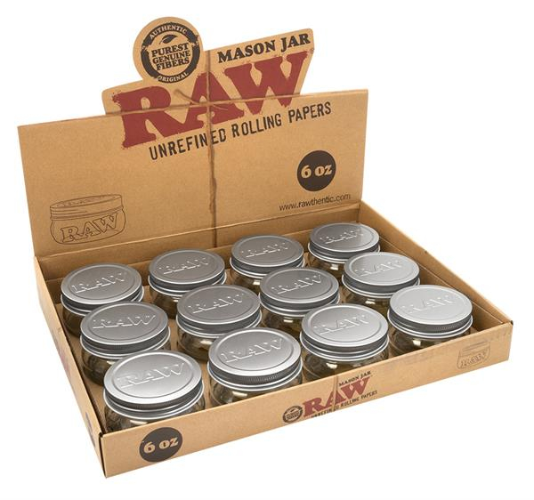 RAW Mason Glass Jar 6oz, 12er Display — Vorschaubild