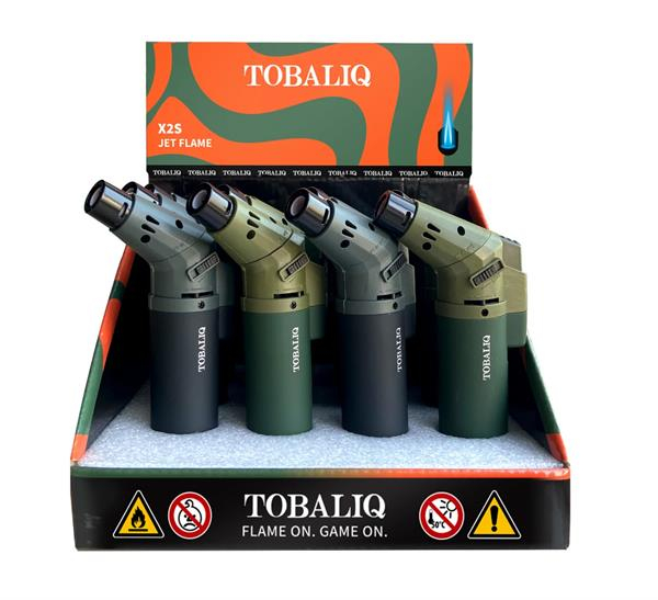 TOBALIQ Jet Flame Rotary Torch Lighter - Gasbrenner "Military X2S" 2farbig sort. — Vorschaubild