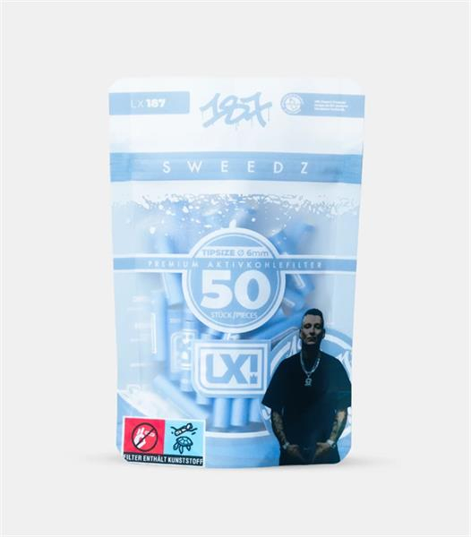 187 Sweedz × Medusafilters Aktivkohlefilter ø 6mm, LX blau (50) — online kaufen bei Only Bubatz