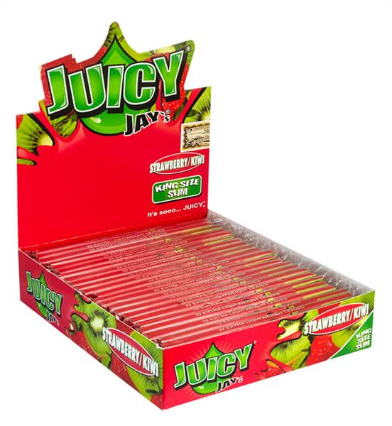 Juicy Jays King Size Slim aromat. Papier, Strawberry & Kiwi (1 Box) von Juicy Jays — online kaufen bei Only Bubatz
