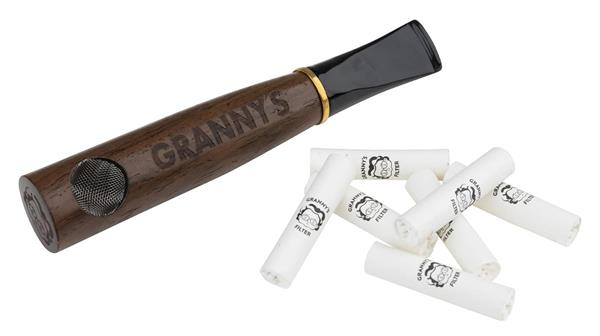 Grannys Weed Holzpfeife Nussbaum für 9mm Filter von Grannys — online kaufen bei Only Bubatz