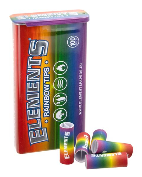 Elements Prerolled RAINBOW Filtertips, 6x 100/TIN (1 Display) von Elements — online kaufen bei Only Bubatz
