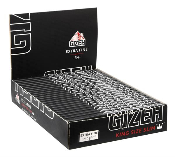 Gizeh Extra Fine (Black) King Size Slim Papier -34- (1 Box) von Gizeh — online kaufen bei Only Bubatz