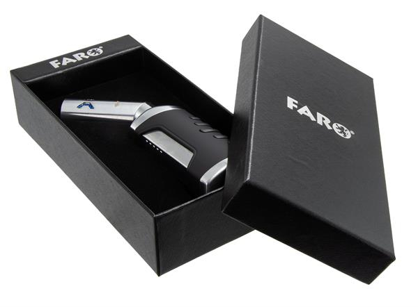 FARO 4 Jet Flame Rotary Table Torch Lighter - Gasbrenner, schwarz-silber — Vorschaubild
