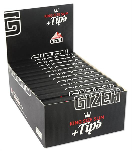 Gizeh Extra Fine (Black) King Size Slim Papier + Tips (1 Box) von Gizeh — online kaufen bei Only Bubatz