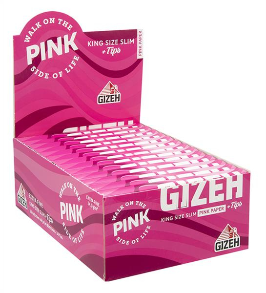 Gizeh ALL PINK King Size Slim Papier + Tips (1 Box) von Gizeh — online kaufen bei Only Bubatz