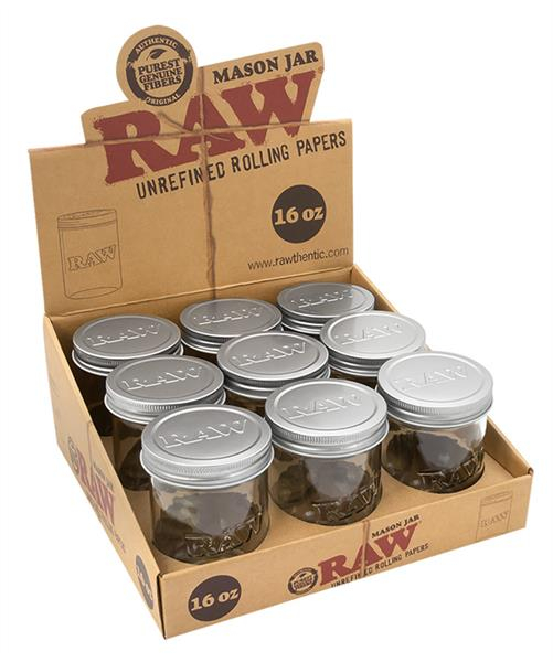 RAW Mason Glass Jar 16oz, 9er Display — Vorschaubild
