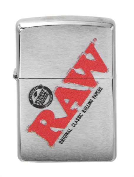 ZIPPO Feuerzeug, "RAW - Silver with Logo" von ZIPPO — online kaufen bei Only Bubatz
